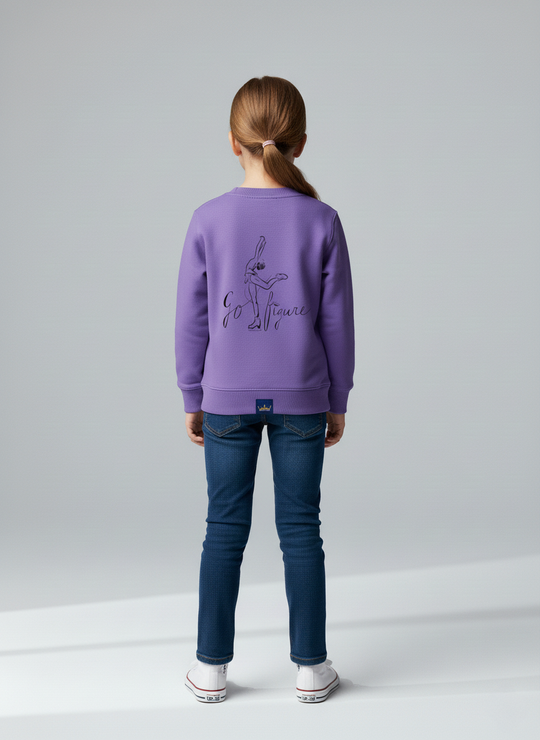 Lavender Junior Crewneck mikina pro krasobruslařky