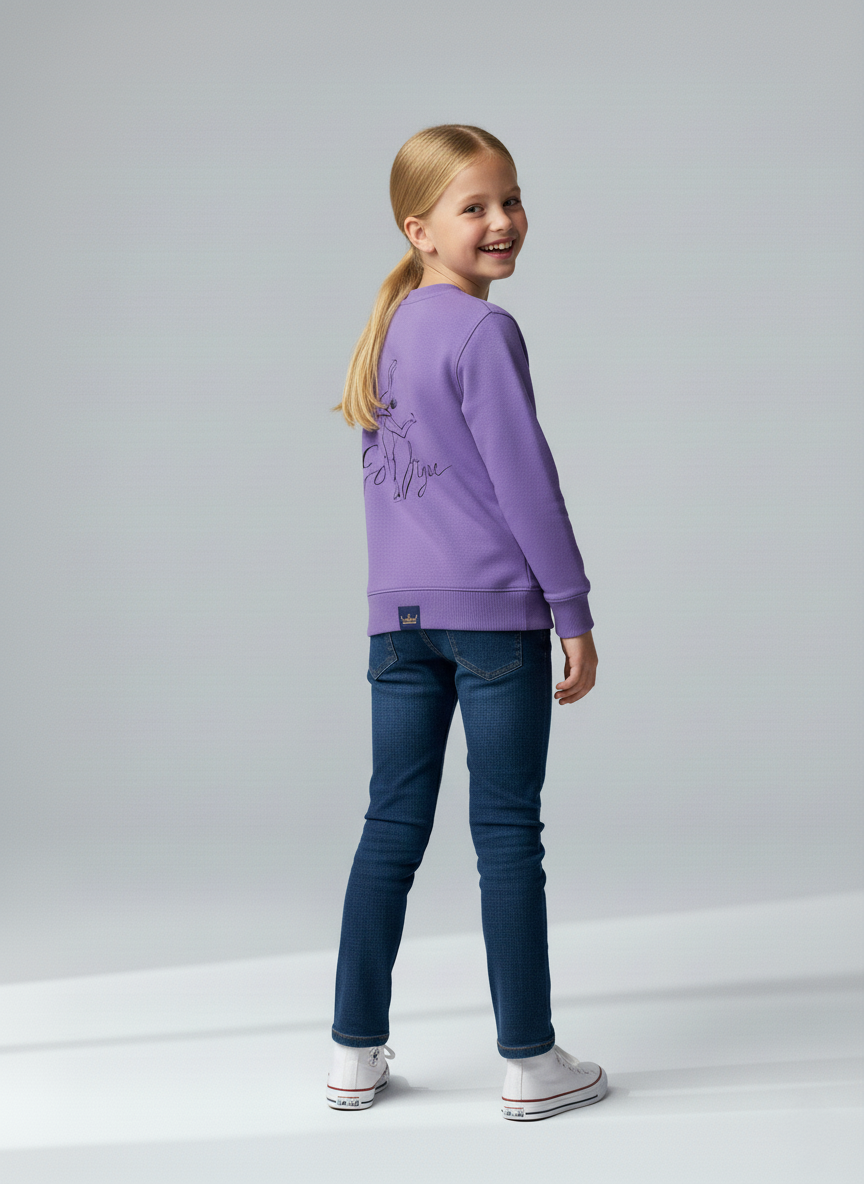 Lavender Junior Crewneck mikina pro krasobruslařky