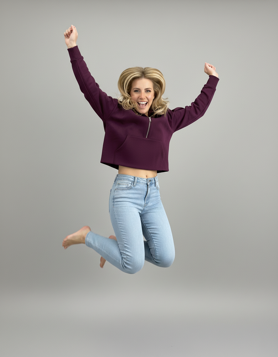 Mulberry oversized crop mikina OFF-ICE QUEEN