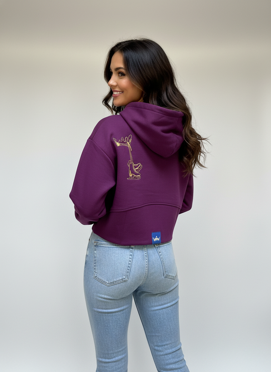 Mulberry oversized crop mikina OFF-ICE QUEEN